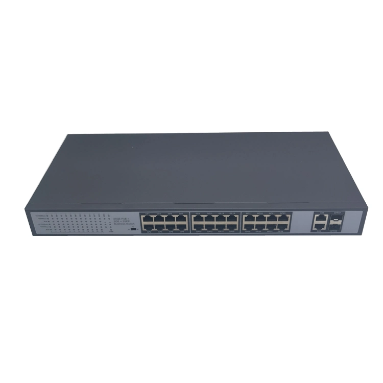 OEM 24 Portas Gigabit CCTV Rede Ethernet Poe Switch 48V 10/100/1000m