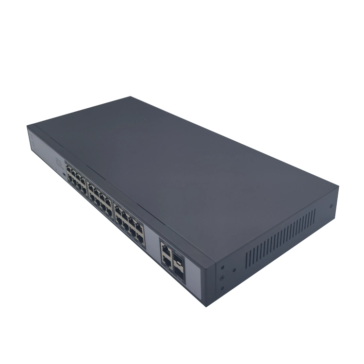 OEM 24 Portas Gigabit CCTV Rede Ethernet Poe Switch 48V 10/100/1000m
