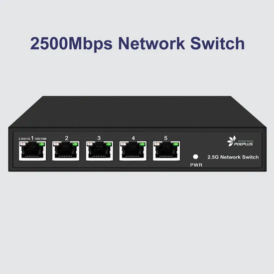5 Ports Unmanaged Non Poe 2.5gbe Network Switch 