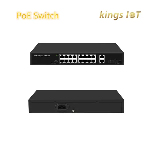 16 Port Gigabit Poe Switch Automatically Identify Poe Devices for Power Supply Without Damaging Non