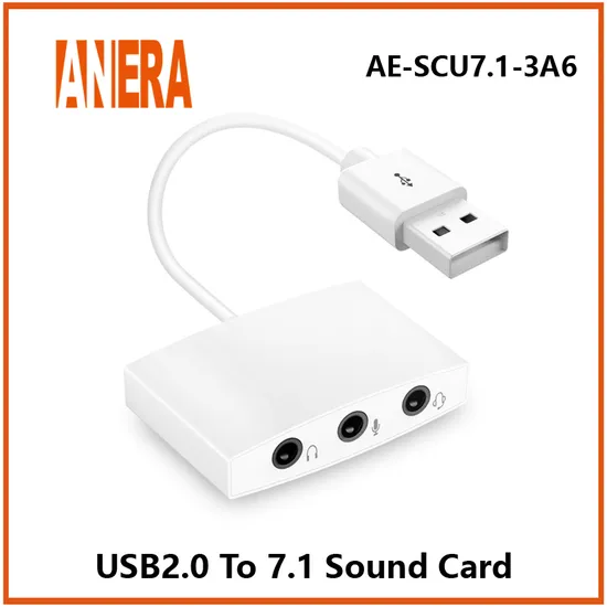 Hot Selling 3 in 1 External Audio Adapter USB Typec Sound Card with Stereo Virtual 7.1 Channel 