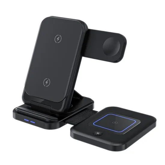 Drop Shipping Trending Products New Arrival Qi 15W Quick Wireless Charger for iPhone Airpods Apple Watch 