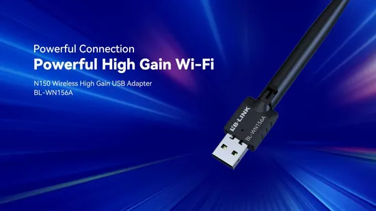 150Mbps High Gain MT7601 Wireless USB Adapter with 5dBi Antenna for Home Network Streaming and Gaming  LB