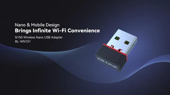 150Mbps Nano USB Adapter with Internal Antenna for Home Network Streaming Gaming and File Sharing LB