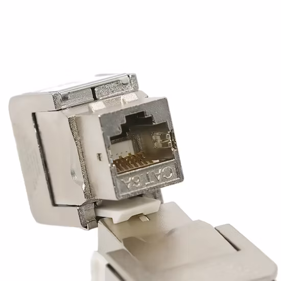 Toolless CAT6A Cat7 RJ45 CAT6 FTP Shielded Keystone Jack Inline Coupler Ethernet LAN Network Adaptor